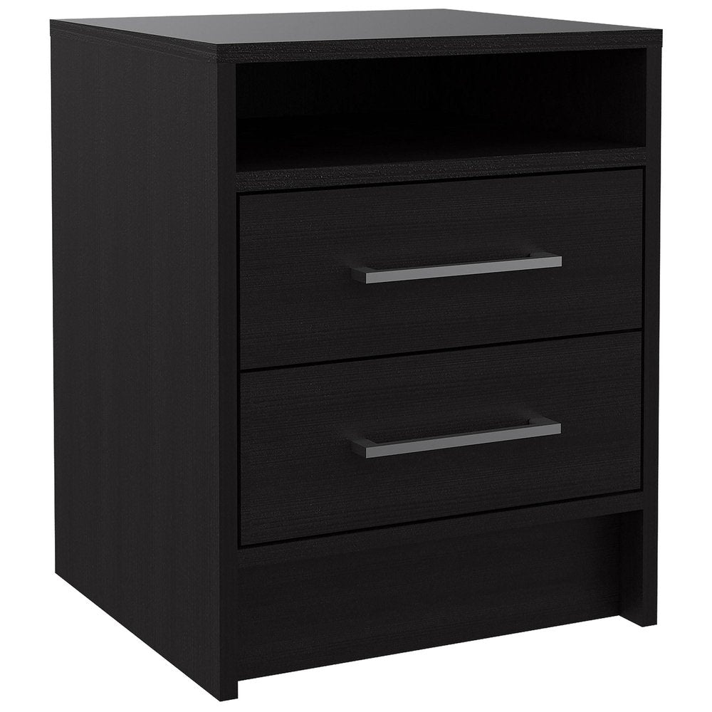 20" Wood Two Drawer Nightstand