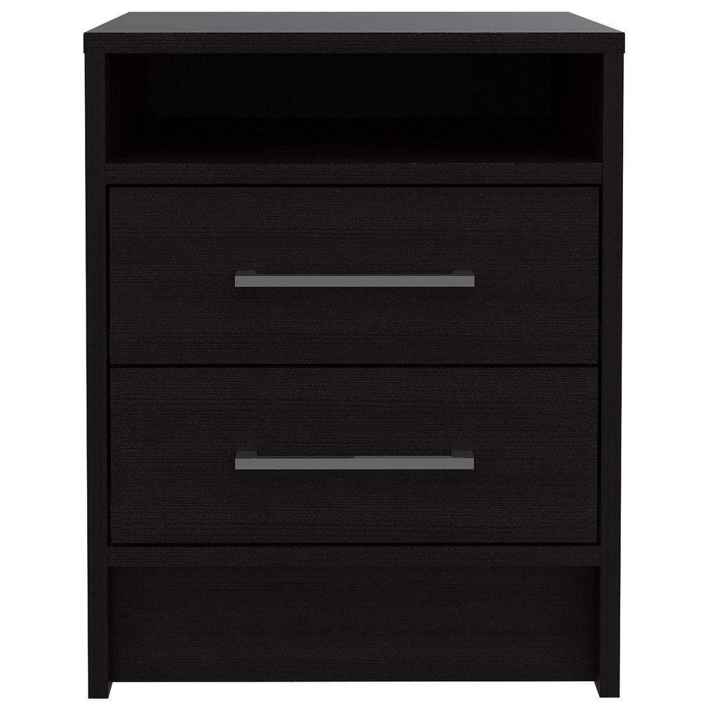 20" Wood Two Drawer Nightstand