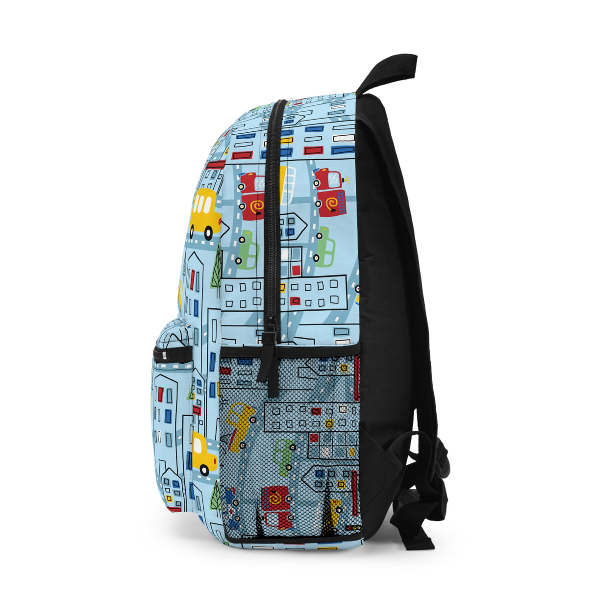 Kids Town Vehicles Blue Backpack