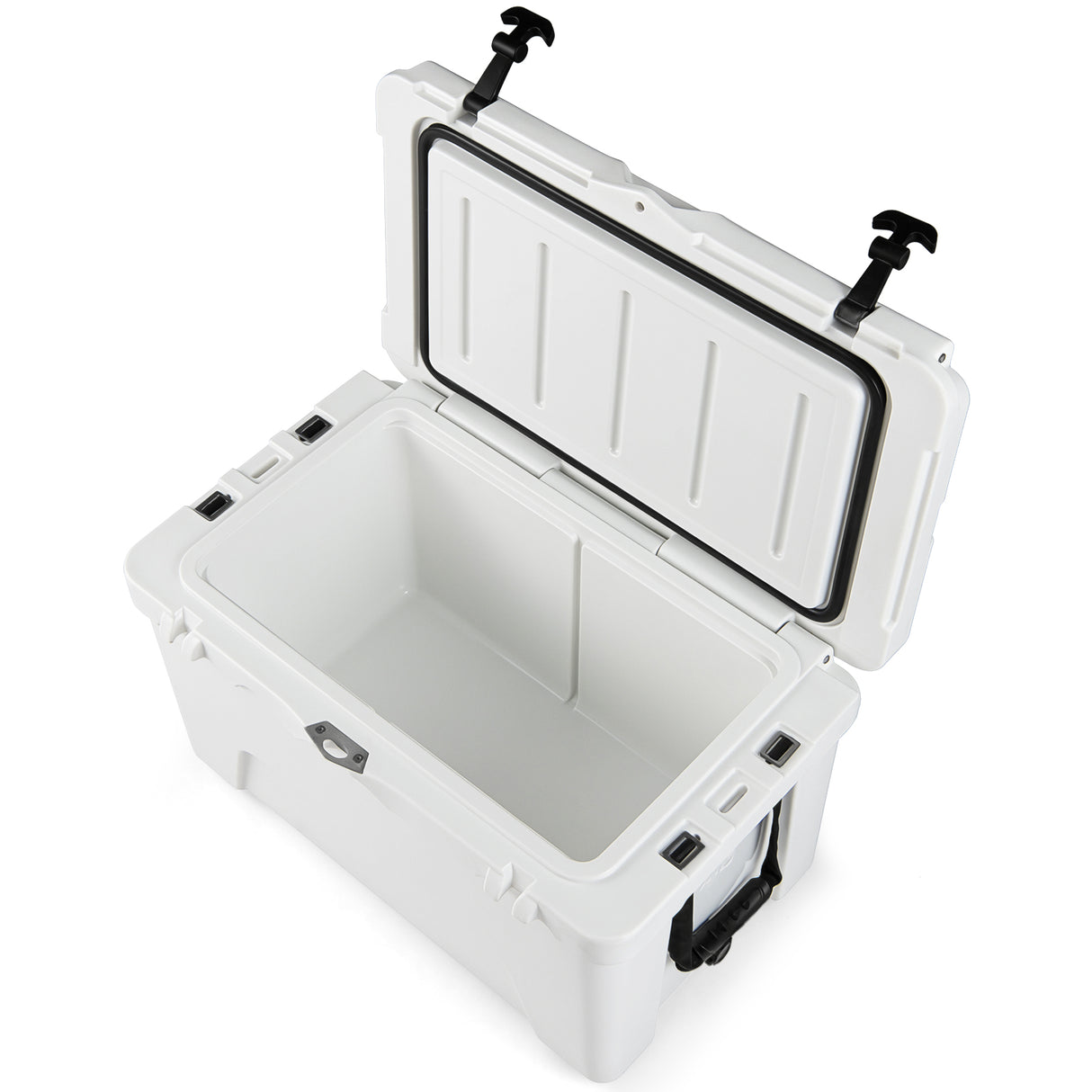 45 Quart Portable Hard Cooler Insulated Ice Chest Keeps Cool for up to 6 Days-White