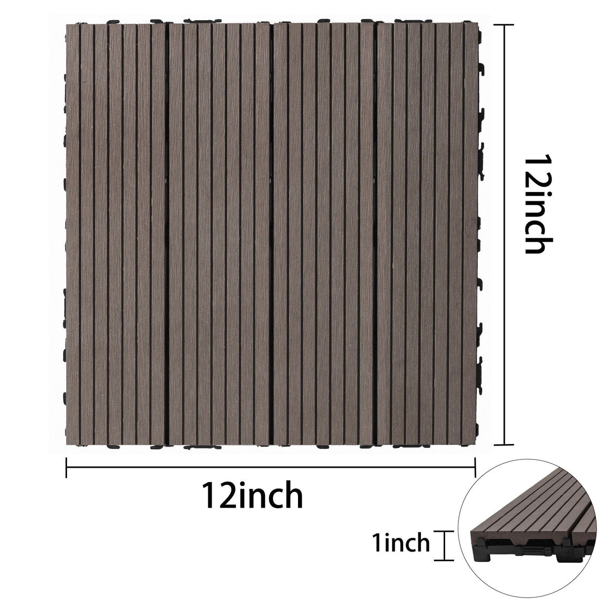 Composite Deck Tiles, Resist Rust, Water, Weather by Couch.com