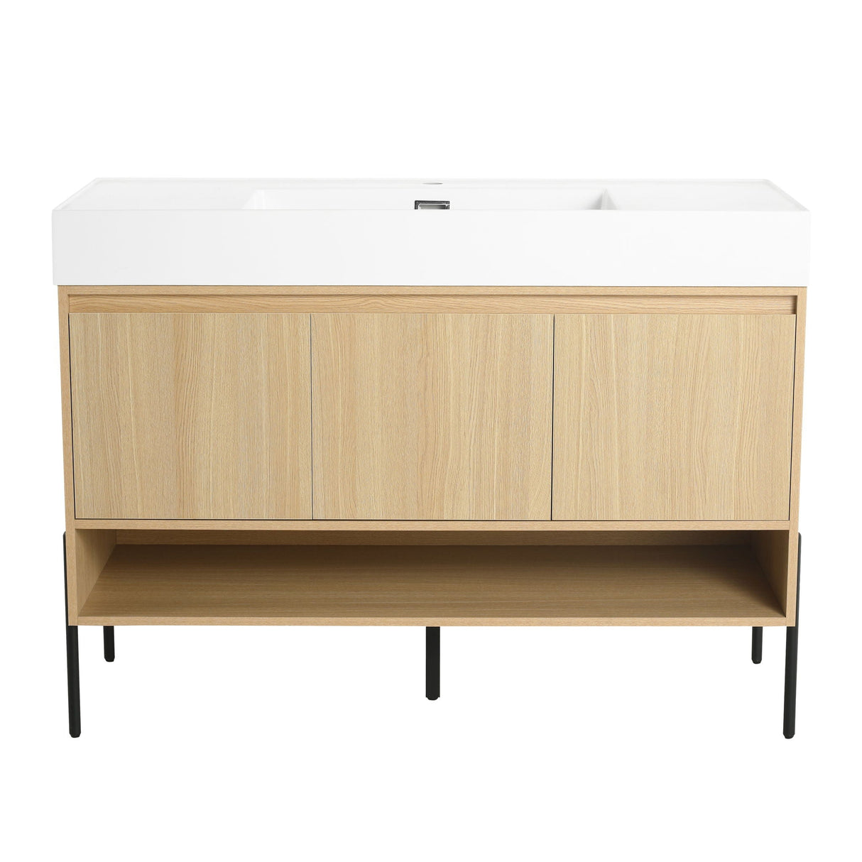 Modern Bathroom Vanity Combo With Single Resin Sink And Storage Cabinet by Couch.com
