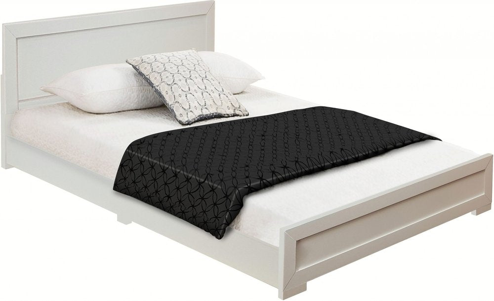 Moma Black Wood Platform Twin Bed With Nightstand