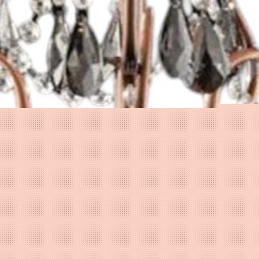 32" Clear and Rose Gold Faux Crystal Accent Table Lamp