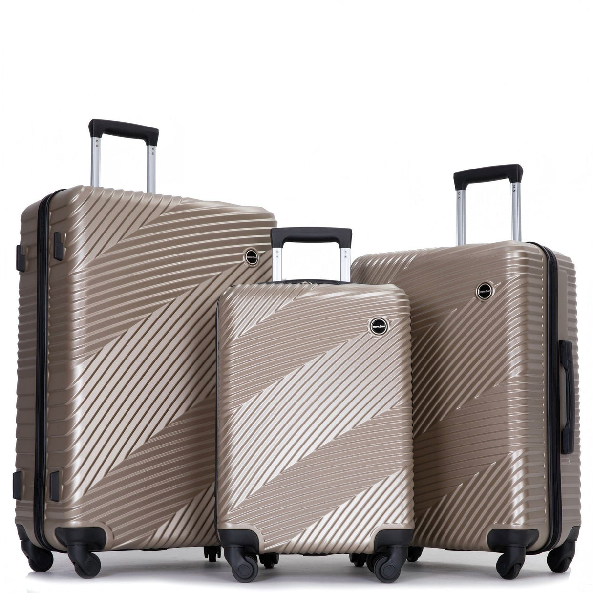 3 Piece Luggage Sets Lightweight Suitcase With Two Hooks, Spinner Wheels, by Couch.com