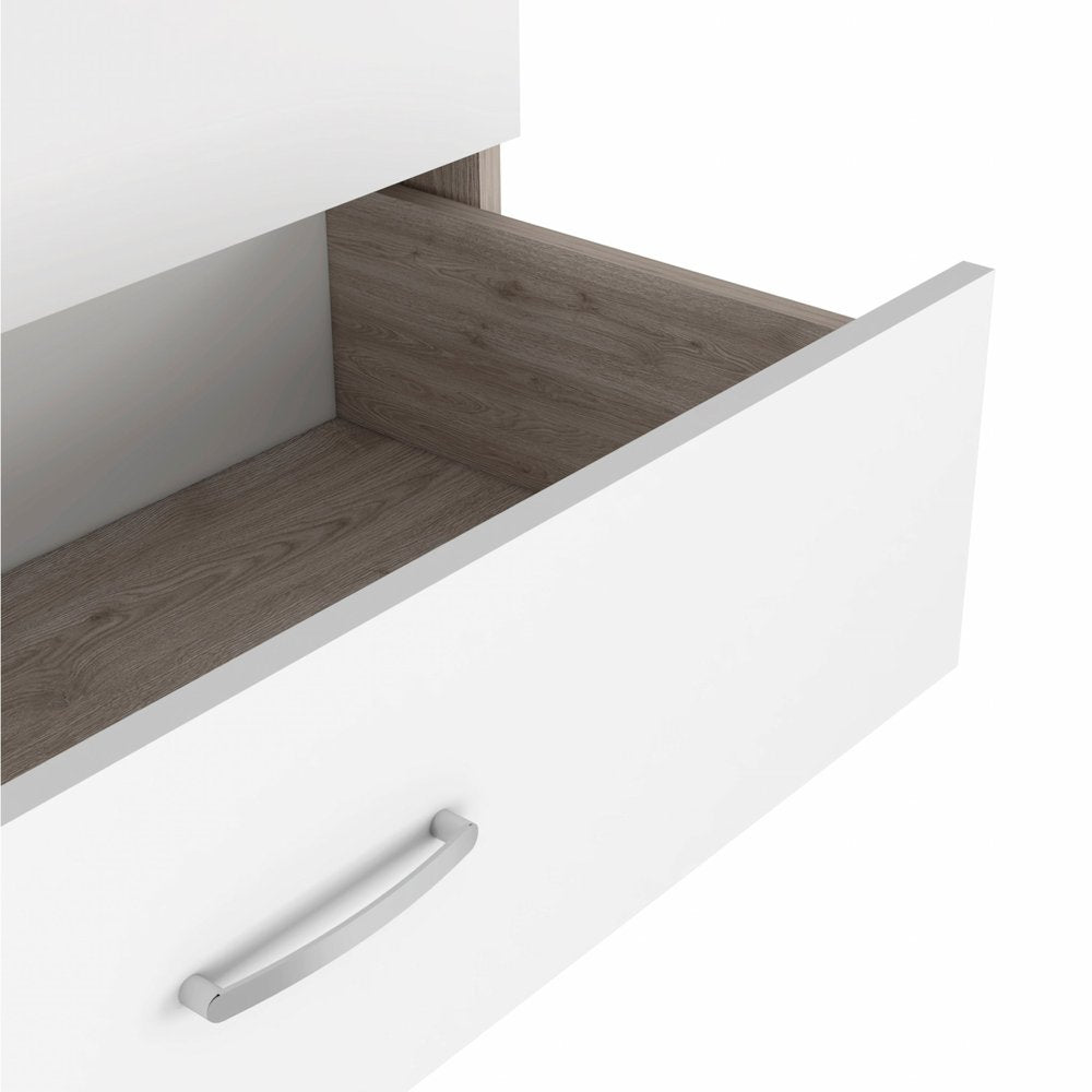 31" Light Gray Wood Three Drawer
