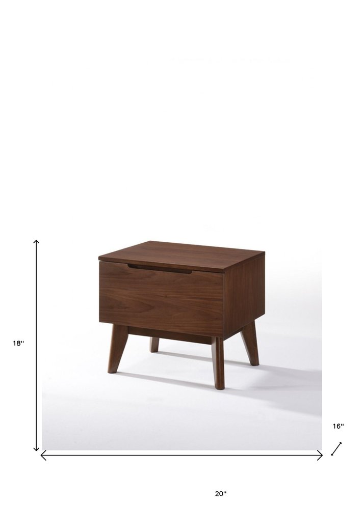 Mid Century Modern Walnut Veneer Nightstand