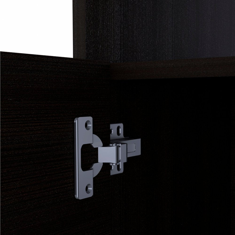 23" Black Wood Nightstand