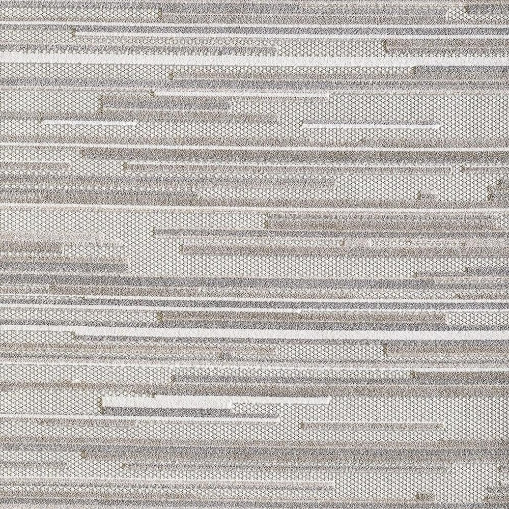 5' X 7' Gray Abstract Stain Resistant Indoor Outdoor Area Rug