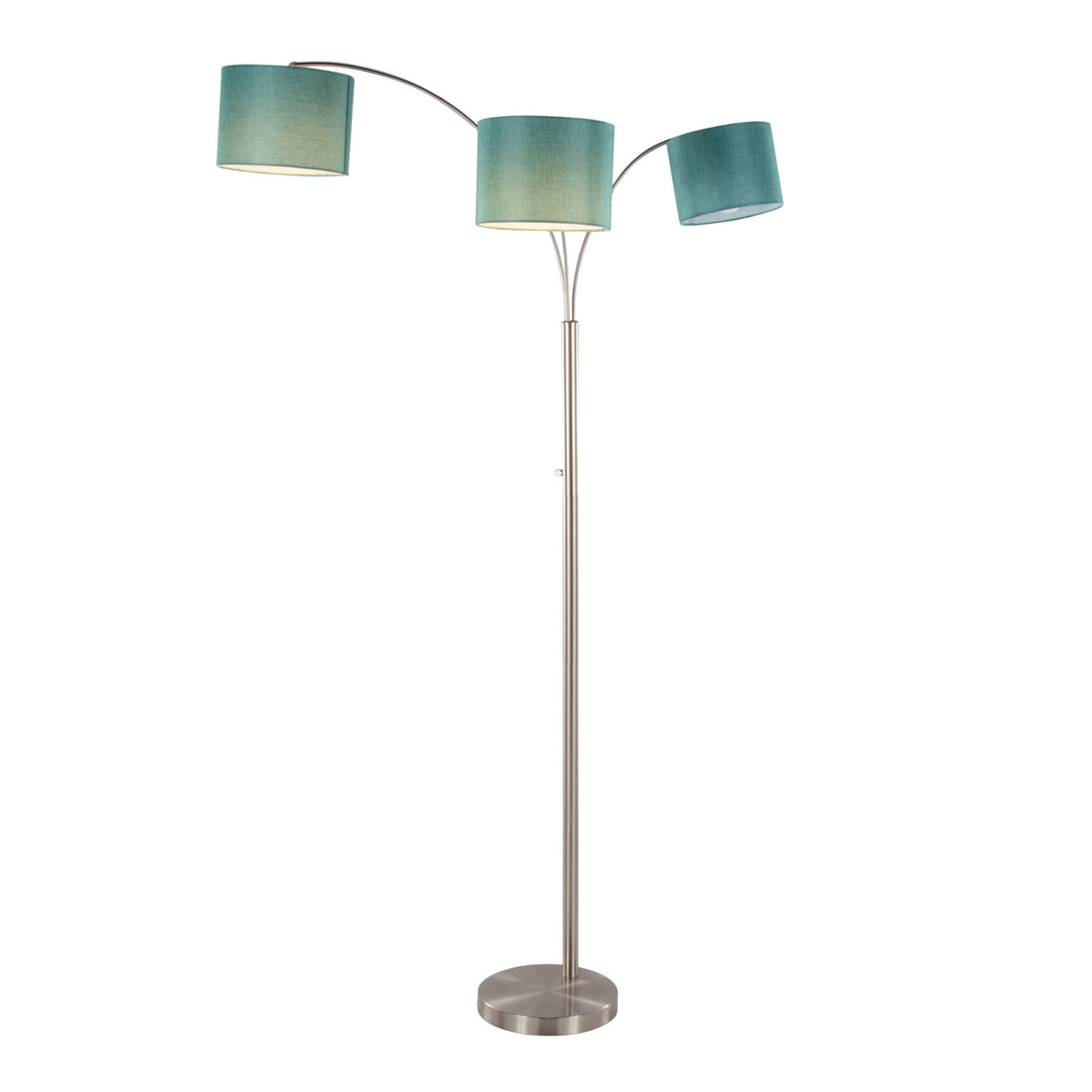 Willow - Trio Contemporary Floor Lamp - Nickel / Turquoise by Couch.com