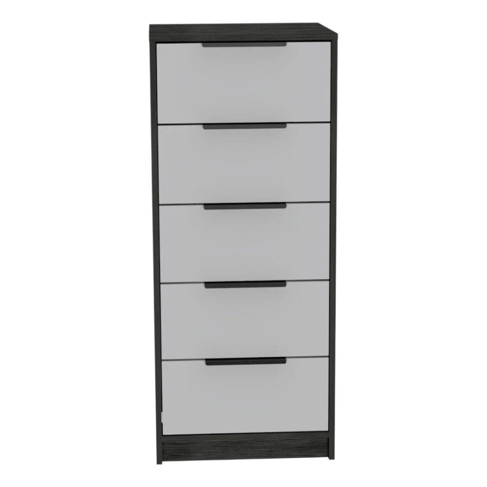 18" White Manufactured Wood Five Drawer Chest