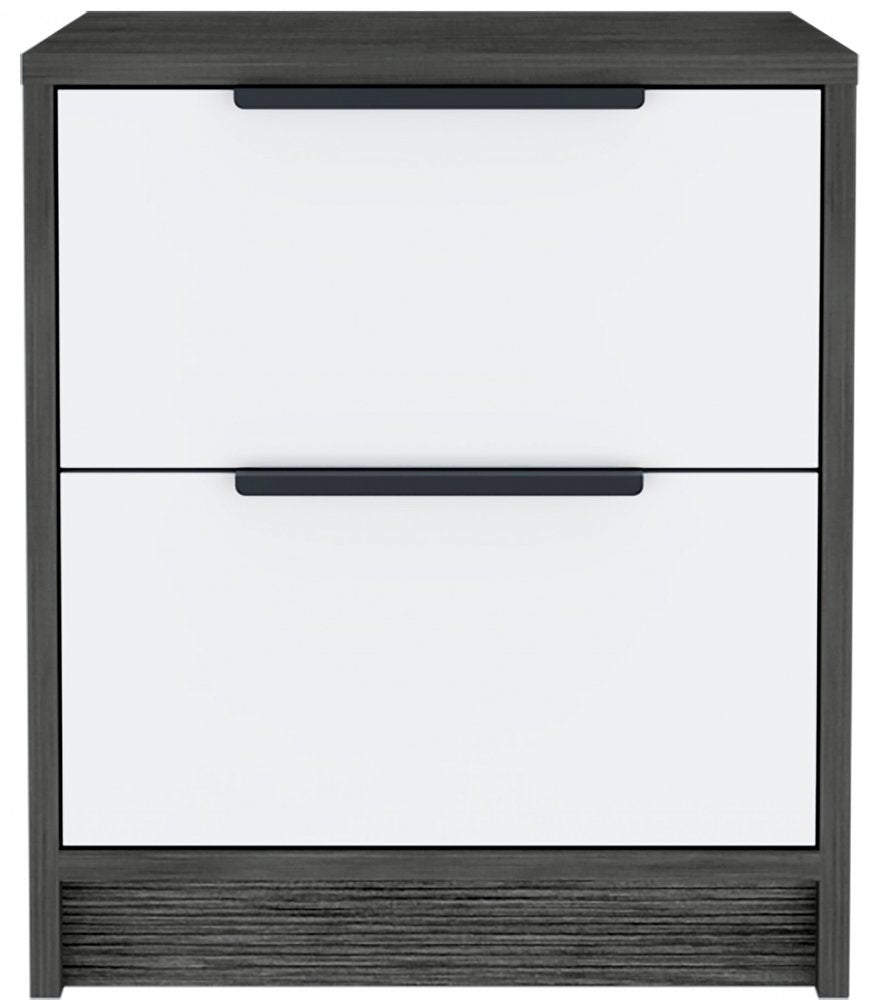 19" Wood Two Drawer Nightstand