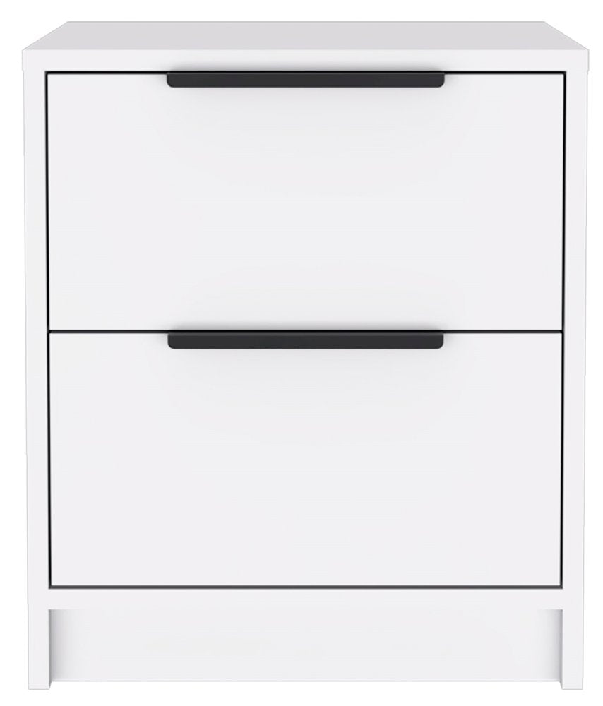 19" Wood Two Drawer Nightstand