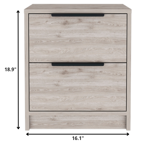 19" Wood One Drawer Nightstand