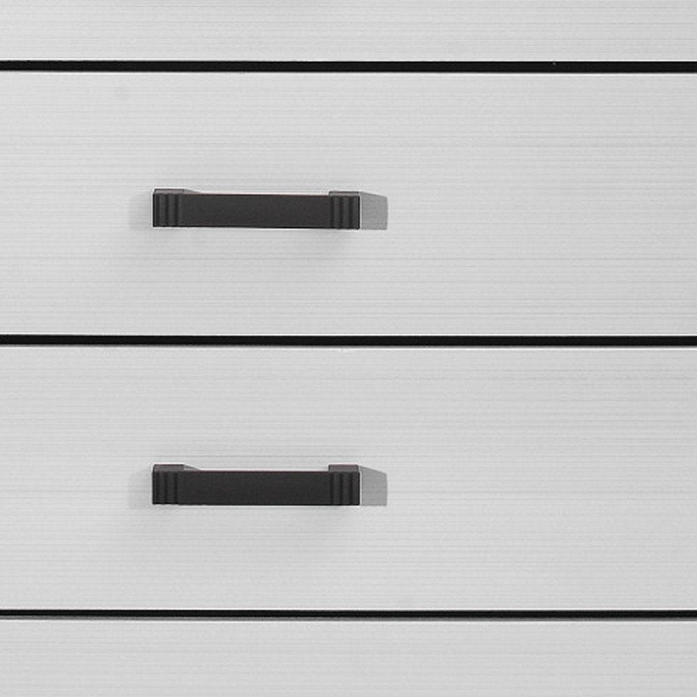 31" White Wood Five Drawer Dresser