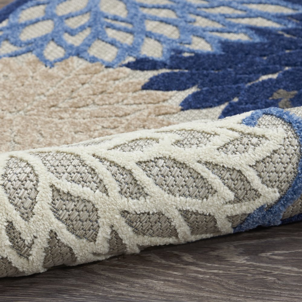 3' X 5' Blue Indoor Outdoor Area Rug