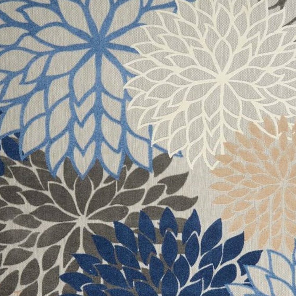 9' X 12' Blue Indoor Outdoor Area Rug