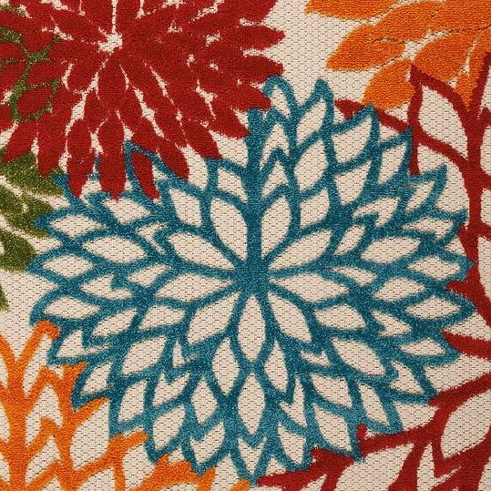 3' X 5' Green And Ivory Indoor Outdoor Area Rug