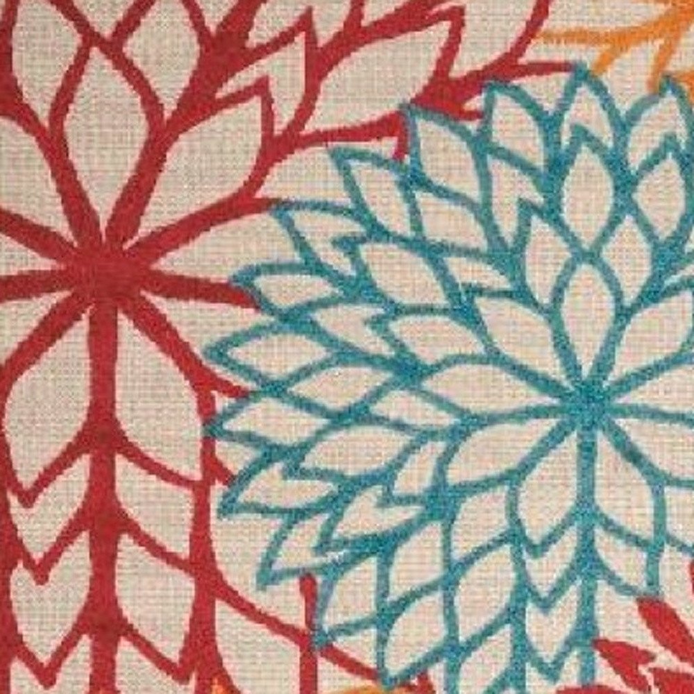 10' X 13' Green And Ivory Indoor Outdoor Area Rug