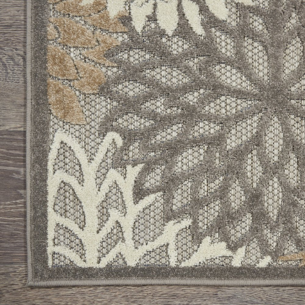 3' X 5' Gray And Ivory Indoor Outdoor Area Rug
