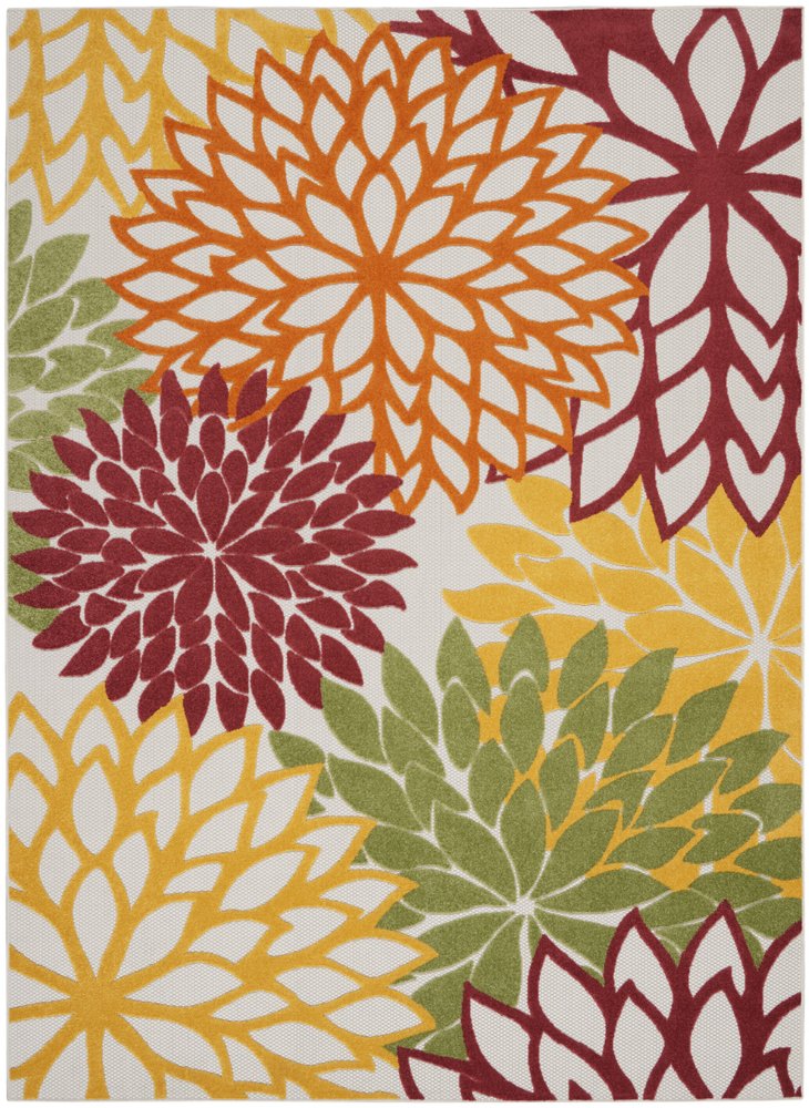 10' X 13' Red And Ivory Indoor Outdoor Area Rug