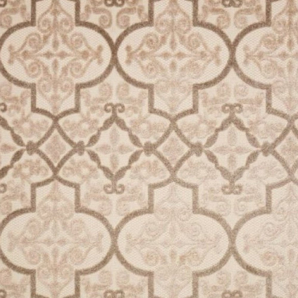 10' X 13' Cream Indoor Outdoor Area Rug