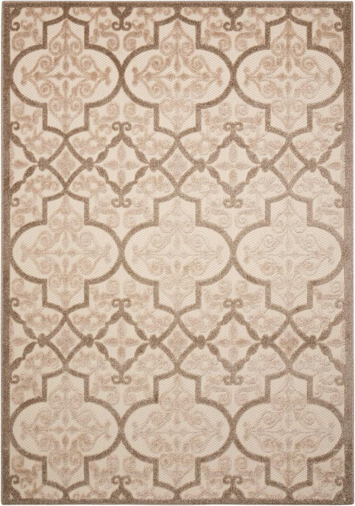 10' X 13' Cream Indoor Outdoor Area Rug
