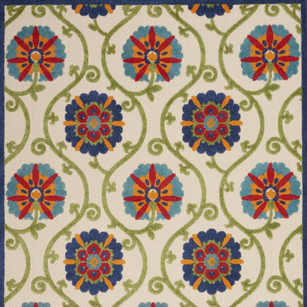 10' X 13' Blue Indoor Outdoor Area Rug