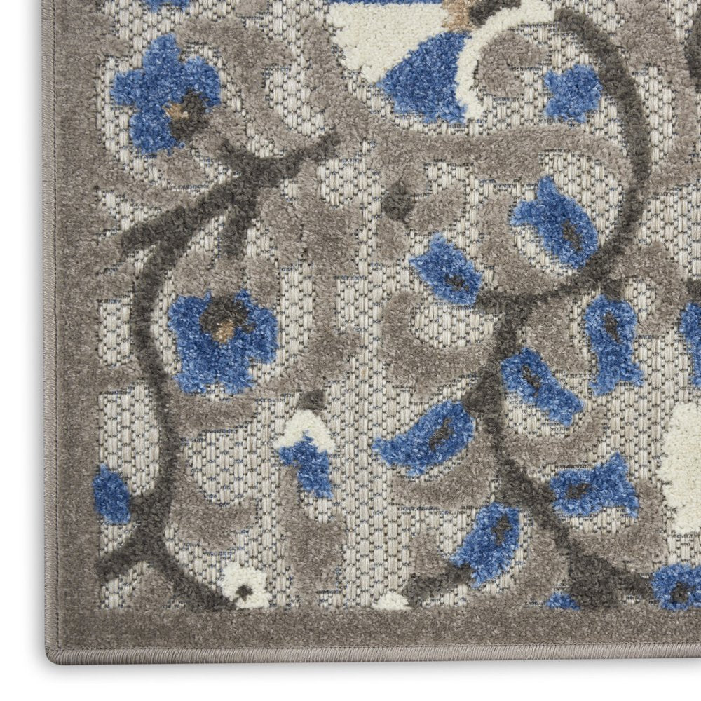 10' X 13' Gray Indoor Outdoor Area Rug