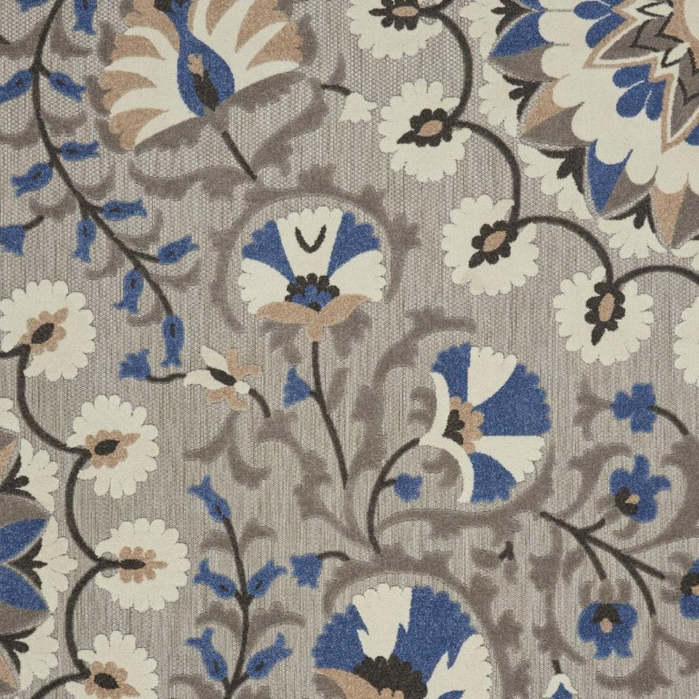 10' X 13' Gray Indoor Outdoor Area Rug