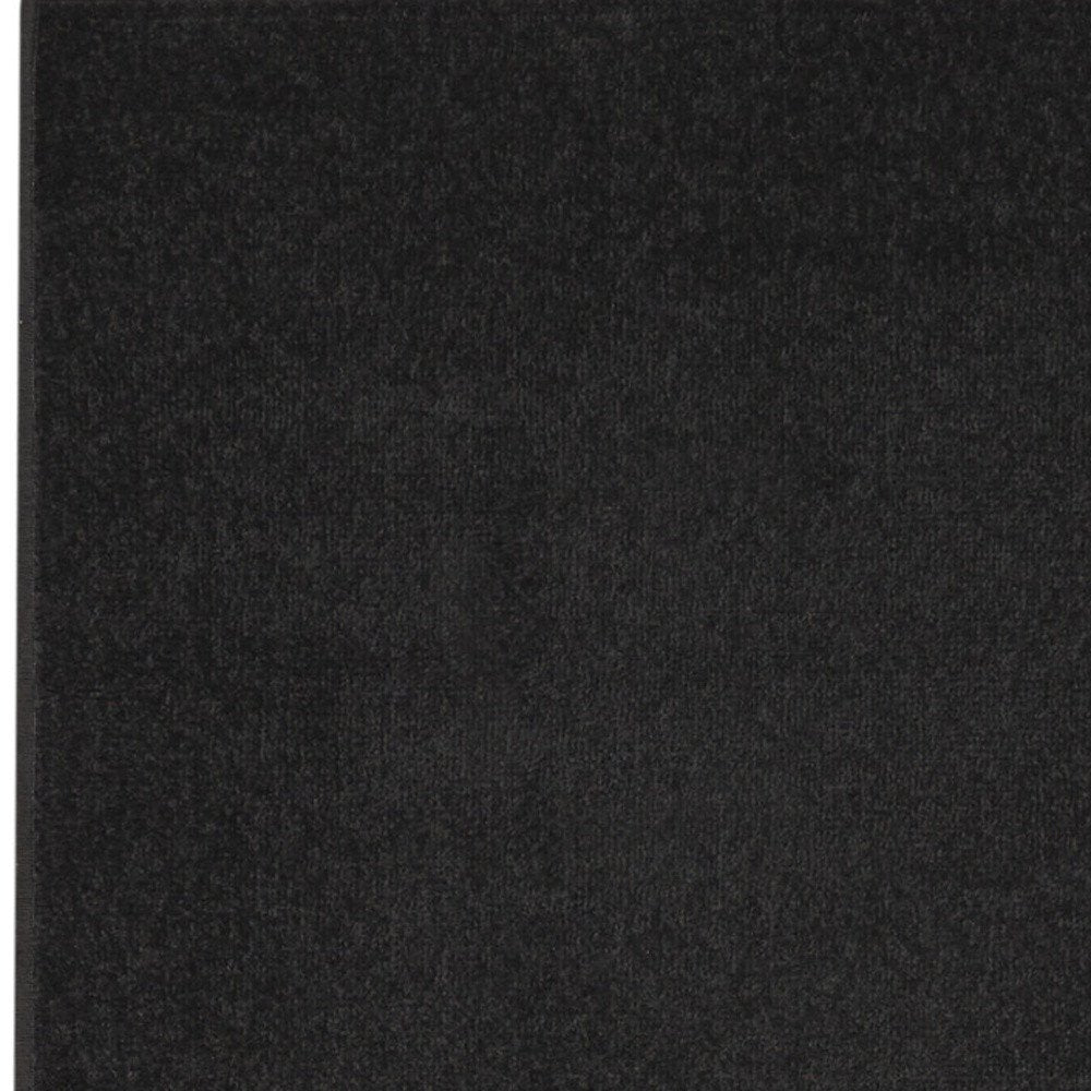 6' Black Indoor Outdoor Runner Rug