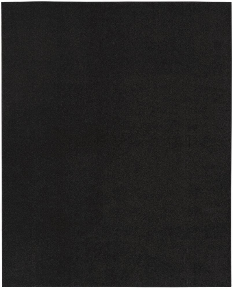 8' X 10' Black Stain Resistant Indoor Outdoor Area Rug