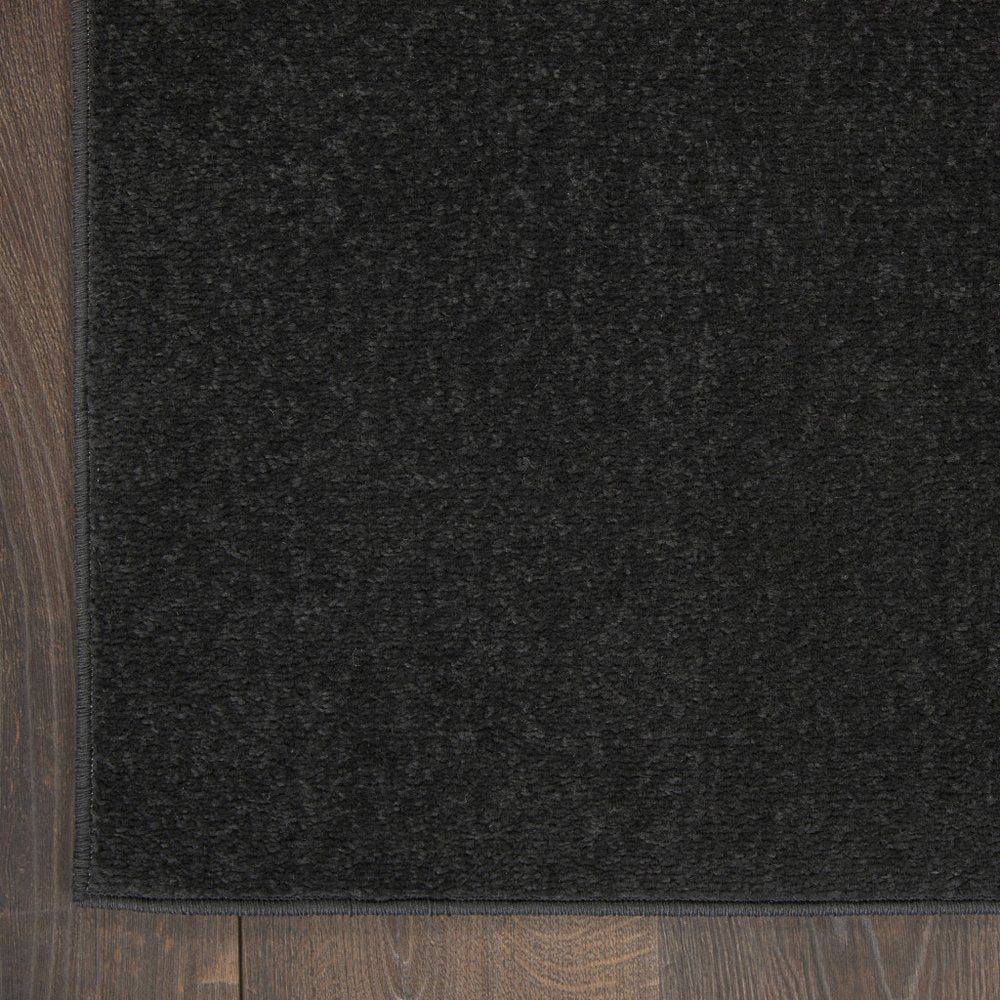 9' Black Square Indoor Outdoor Area Rug