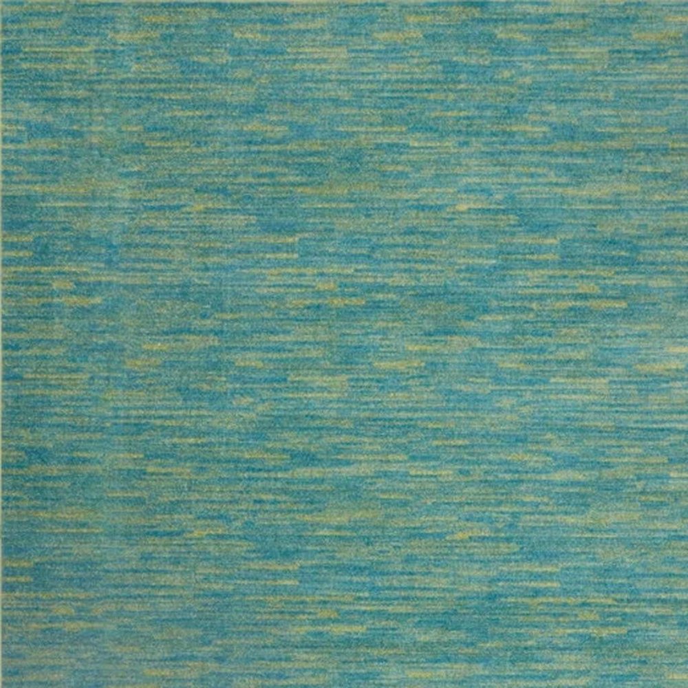 9' Blue And Green Indoor Outdoor Area Rug