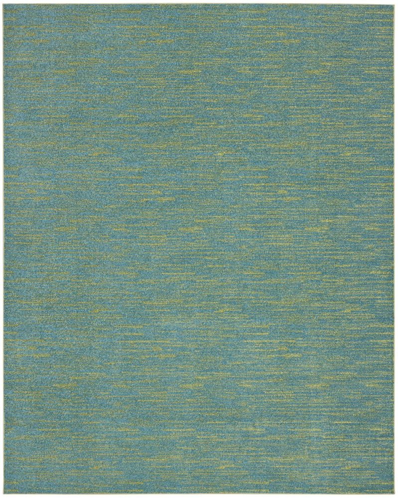 9' X 12' Blue And Green Indoor Outdoor Area Rug