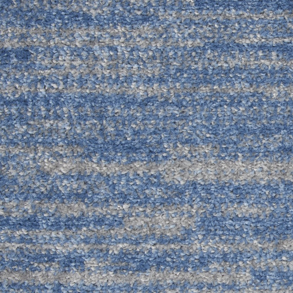4' X 6' Blue And Gray Indoor Outdoor Area Rug