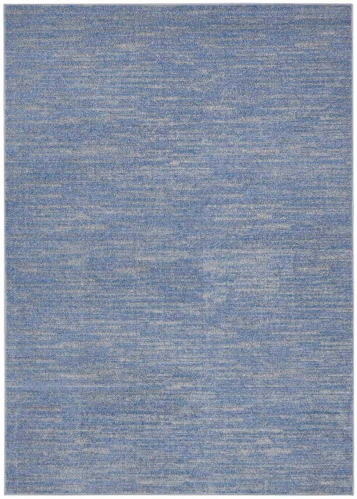 4' X 6' Blue And Gray Indoor Outdoor Area Rug
