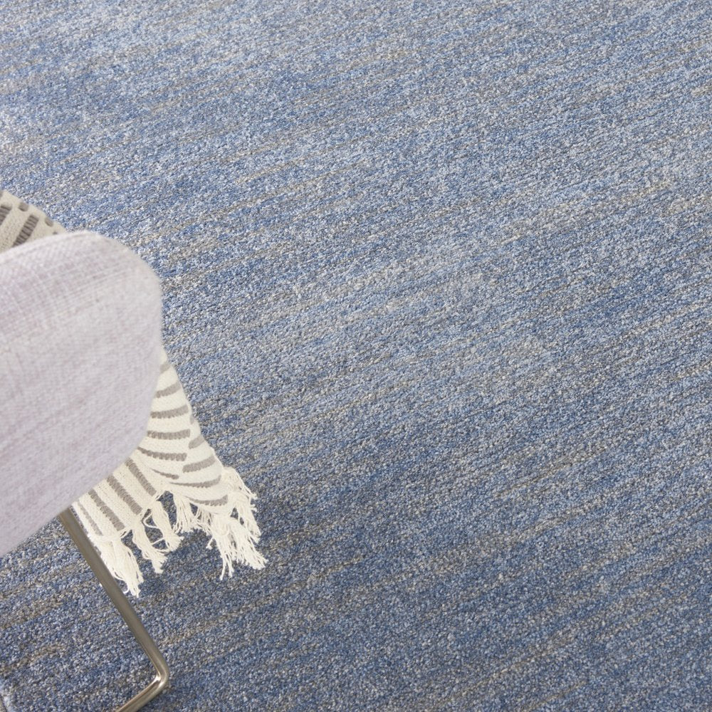 4' X 6' Blue And Gray Indoor Outdoor Area Rug