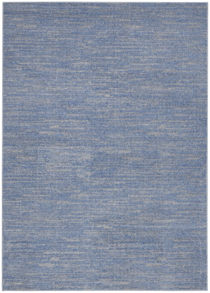 4' X 6' Blue And Gray Indoor Outdoor Area Rug