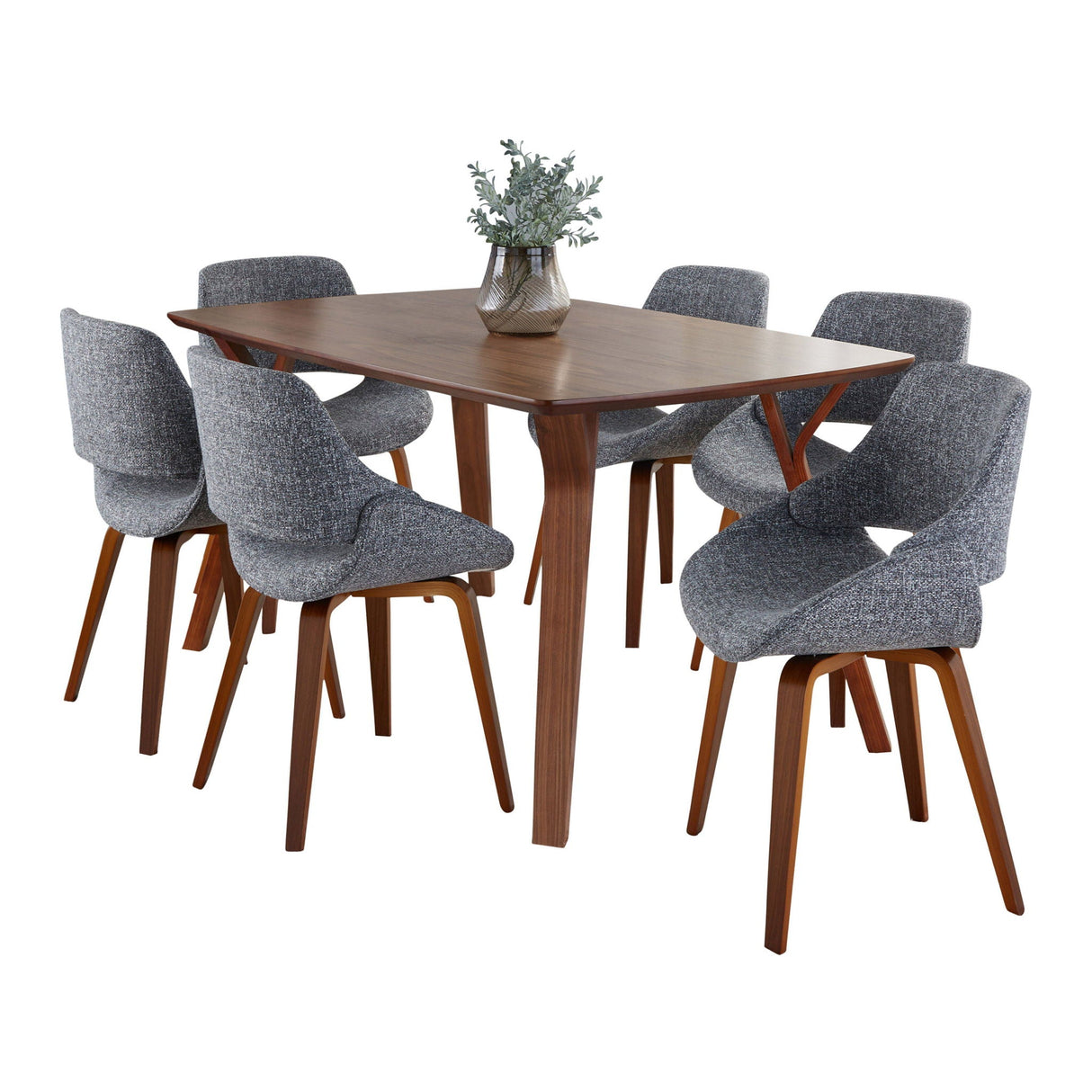 Folia Fabrico - 7 Piece Mid Century Modern Dining Set by Couch.com
