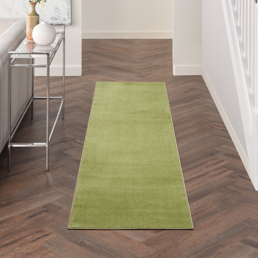 6' Green Indoor Outdoor Runner Rug