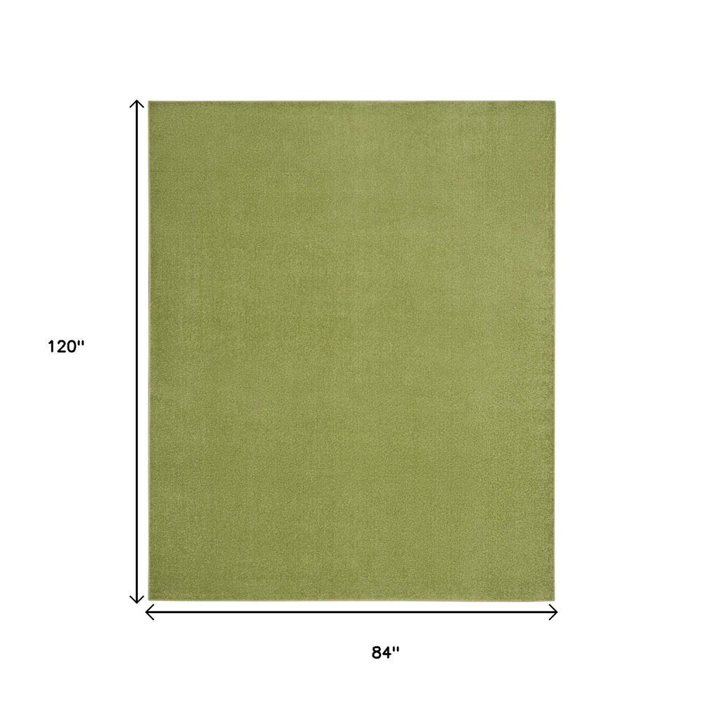 7' X 10' Green Indoor Outdoor Area Rug