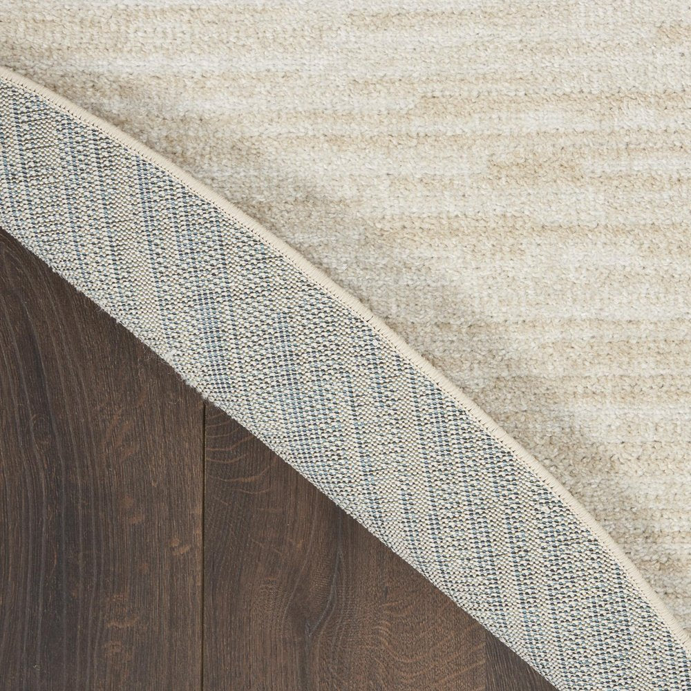 8' X 8' Beige And Ivory Round Indoor Outdoor Area Rug