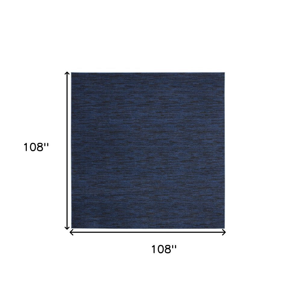 9' Blue Square Indoor Outdoor Area Rug