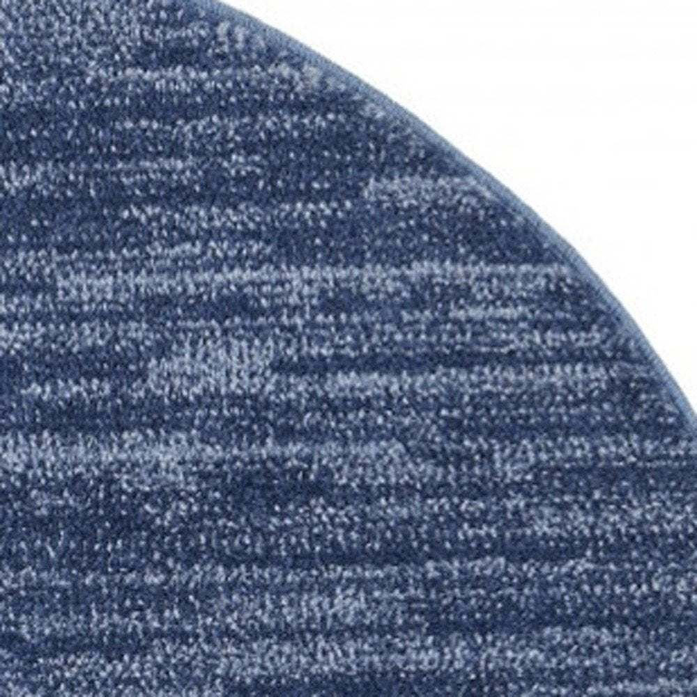 4' Blue Round Indoor Outdoor Area Rug