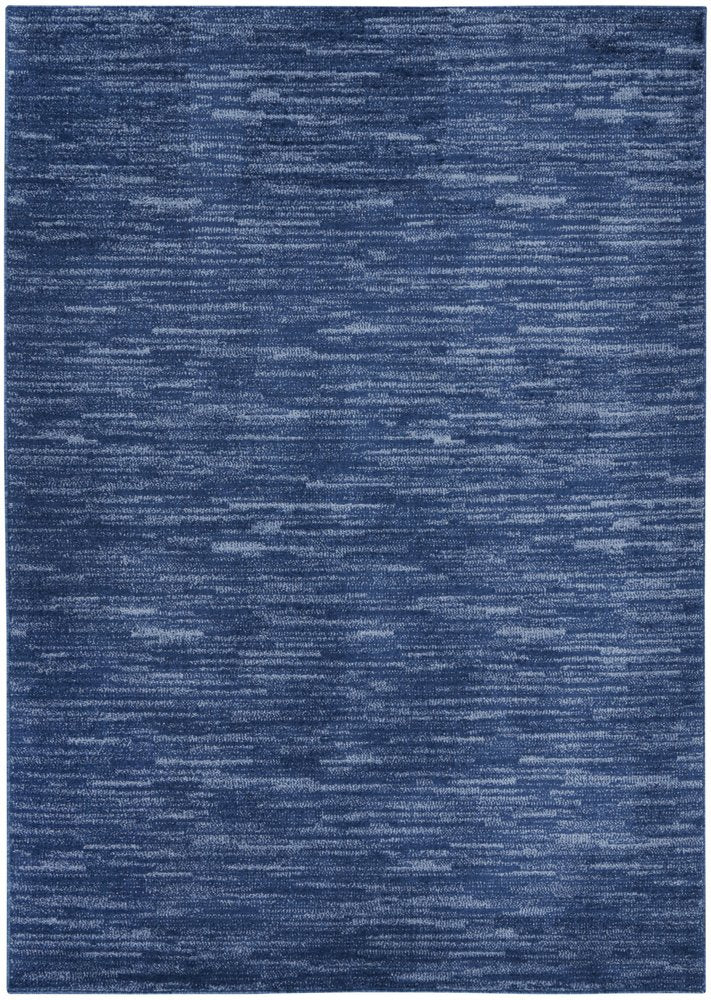 5' X 7' Blue Indoor Outdoor Area Rug