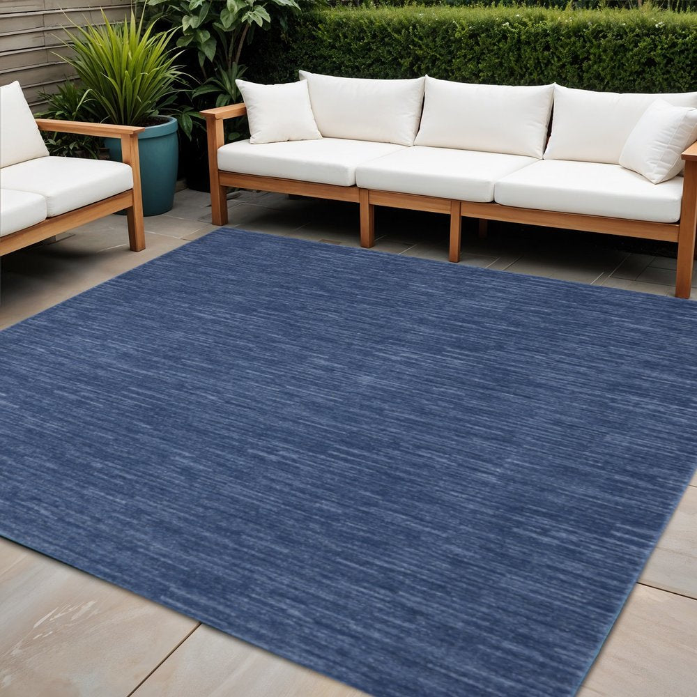 9' Blue Square Indoor Outdoor Area Rug
