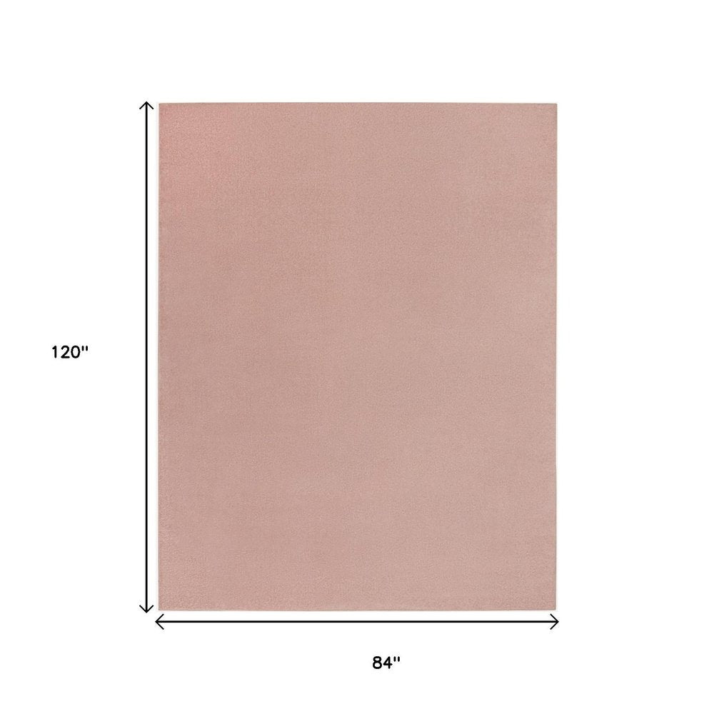 7' X 10' Pink Indoor Outdoor Area Rug