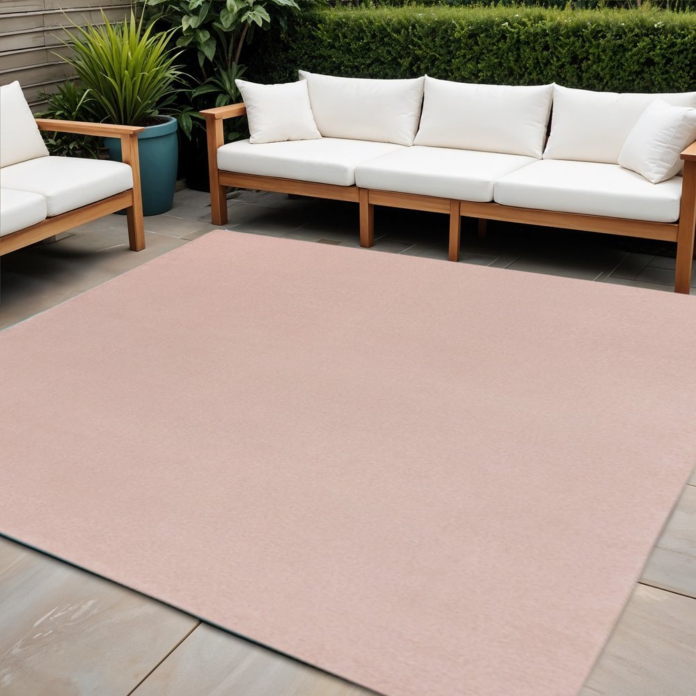 9' Pink Square Indoor Outdoor Area Rug