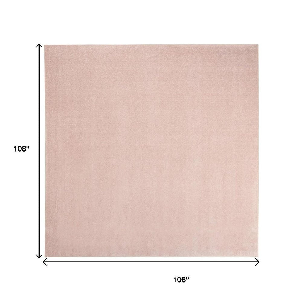 9' Pink Square Indoor Outdoor Area Rug